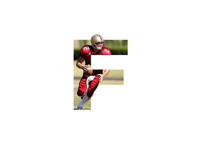 "F" Letter Portrait american football art artwork creative design digital digital art football graphic graphic design image inspiration letter minimal nfl photo manipulation photoshop player sport