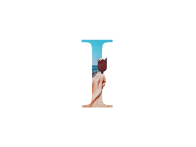 "I" Letter Portrait art artwork beach creative design digital digital art food graphic graphic design ice cream image inspiration letter minimal photo art photo manipulation photoshop portrait sea