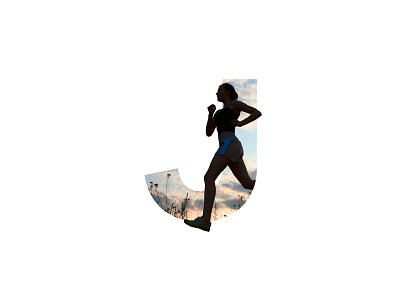 "J" Letter Portrait art artwork creative design digital digital art fitness graphic graphic design image inspiration jogging minimal photo art photo manipulation photoshop run runner sport