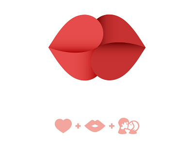 Kiss branding creative design design logo gradients graphic graphic design heart icon icons illustrator inspiration kiss lips logo logo design love mark marks vector