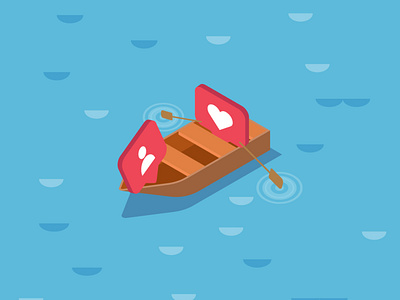 Isometric Design - Boat adobe art artwork boat creative design digital art flat design graphic graphic design icon illustration illustrator inspiration instagram isometric isometric design vector web design