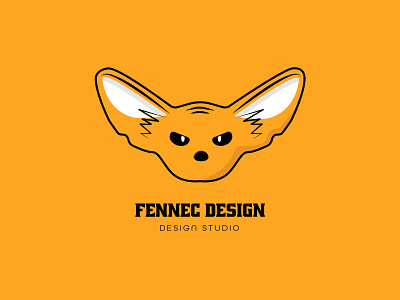Fennec Fox Logo Design branding character design fennec fox illustration logo logo design orange symbol symbols typography vector