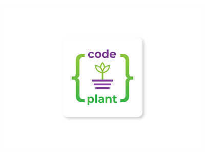 Code Plant Logo branding code design green icon illustration logo logo design plant programming software house symbol typography vector