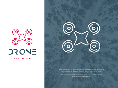 Drone Logo aerial branding design drone fly graphic design illustration logo sky symbol typography vector