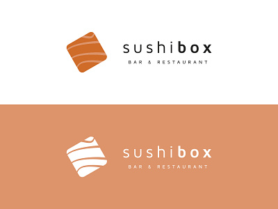Sushi Box Logo branding design logo mark sushi symbol