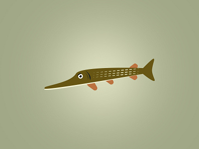 Simple illustration of a pike fish illustration pike symbol vector