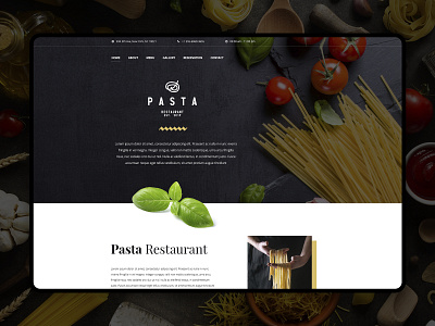 Pasta Restaurant Layout design landing layout pasta resturant web web design webdesign website