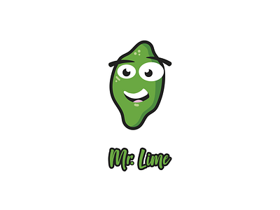 Mr. Lime - character logo branding character design food green icon illustration lemonade lime logo logo design mark symbol vector