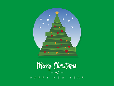 Merry Christmas card christmas card christmas tree design green illustration merrychristmas symbol typography vector xmas