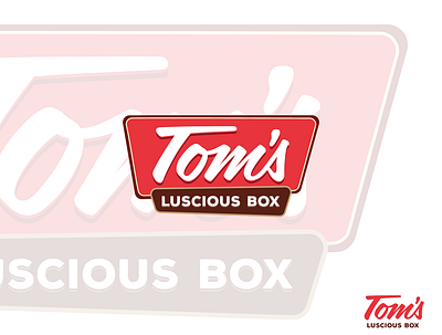 Tom's Luscious Box Logo brand and identity graphic design logo logo design
