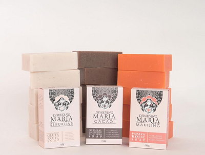 Updated Diwatang Maria Packaging brand and identity graphic design packaging design product label design
