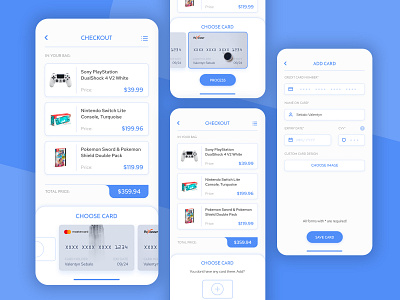 Checkout Screens app design checkout checkout form clean ui daily ui dailyui 002 design figma flat form minimal pokemon ui ux white