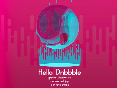 Hello Dribbble abstract branding design digital flat graphic design icon identity illustration illustrator