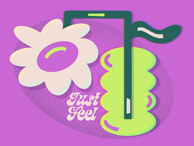 Just Feel art direction branding design editorial art editorial illustration feelings flowers green illustration women in illustration