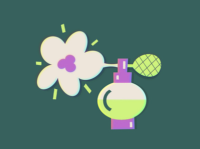 Fresh Flowers art direction brand design editorial illustration flowers green identity illustration logo perfume women in illustration