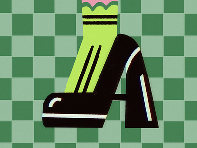 A 36daysadobe 36daysoftype 36daysoftype01 fashion fashion illustration green illustration shoes