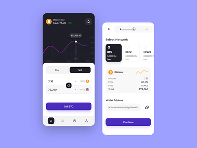 Cryptocurrency exchange app app design concept cryptocurrency design exchange minimal template trend ui desgin