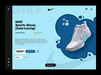 NIKE webpage Concept interaction ui user experience user interface ux webpage website