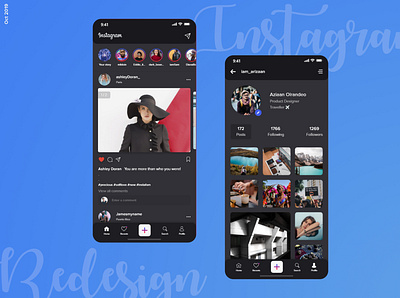 Instagram(Dark mode) 2019 instagram mobile ui ui uidesign user experience user inteface userexperience userinterface ux uxui