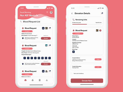 Blood Donation UI/UX Design 👌🏻 app apps blood blood donation design figma figmadesign mobile app ui uidesign uiuxdesign uxdesign