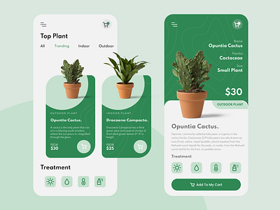 Plant Shop UI/UX Design 🌵 app apple apps cactus clean design figma figmadesign mobile app sketch ui uidesign uiux uiuxdesign ux uxdesign