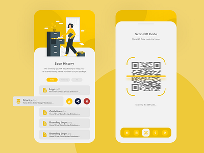 Scanner Mobile Apps UI/UX Design 📱 app apps clean design document figma figmadesign mobile app qrcode scan scanner sketch ui ui ux ui design uidesign uiux uiuxdesign uxdesign