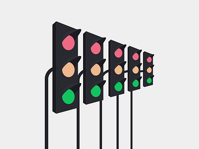 Traffic light 3 illustration illustrator vector