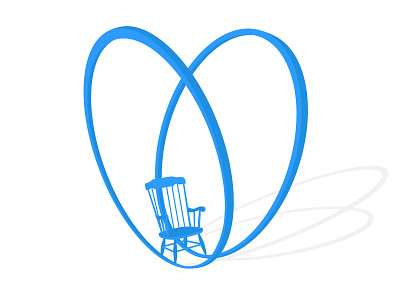 Rocking Chair 3d illustration illustrator photoshop vector