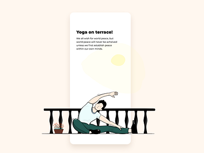 Yoga on terrace!