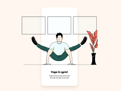 Yoga in gym! animation app appdesign creative design digitaldesign graphicdesgn illustration interaction mobile trending ui uiux userinterface ux vector web webdesign webdesigner website