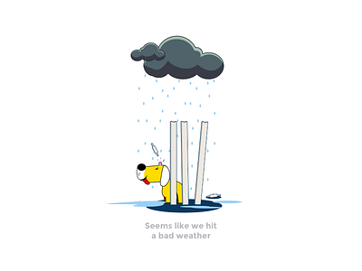 Bad Weather doodle error illustration mobile