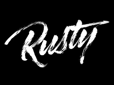 Rusty brush script hand handlettering lettering script texture type typography