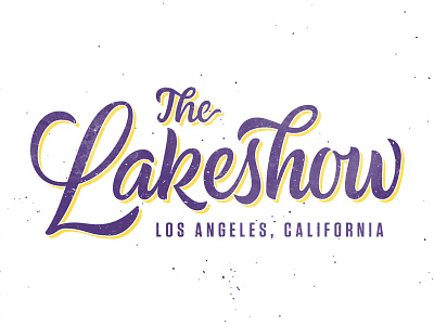 The Lakeshow brush script hand type handlettering lakers lettering nba script swash texture type typography