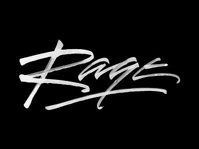 Rage brush script cola pen hand lettering lettering rage type typography