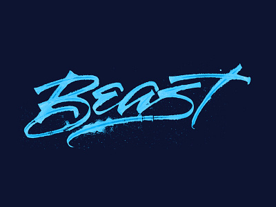 Beast beast cola pen folded pen hand lettering ink lettering splatter texture type typography