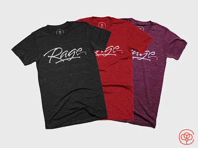 Rage Tees brush script hand lettering lettering type typography