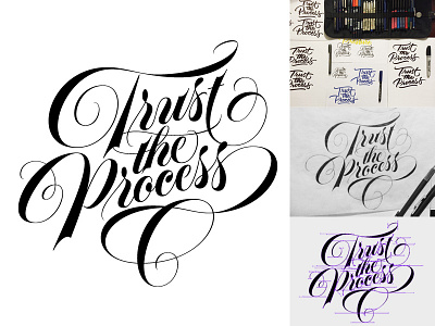 Trust the Process Case Study case study design process hand lettering lettering process type typography