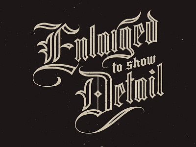 Enlarged to show Detail blackletter calligraphy gothic hand lettering lettering script texture