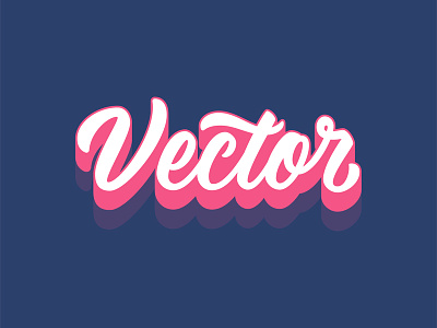 Vector drop shadow hand lettering lettering script swash vector