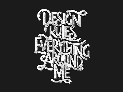 D.R.E.A.M. design dream handlettering lettering ligature monoline swash