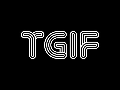 TGIF abstract friday geometric lettering line tgif type typography