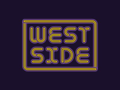 West Side Neon abstract geometric lettering line neon sign type typography west side