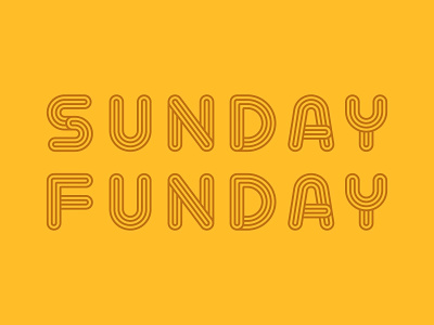 Sunday Funday font funday geometric lettering line line type sunday type typography vector
