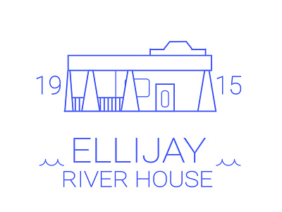 Ellijay River House branding design graphic design illustration logo