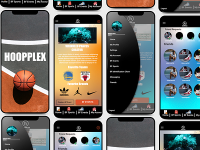 HOOPPLEX App branding concept design graphic design ui ux