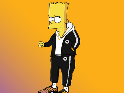 Bart x Team Platin cartoon character design illustration