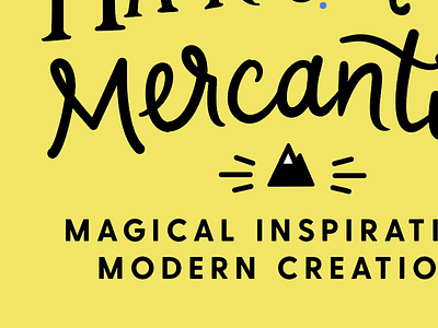 Magical + Modern color disney handlettering logo magical mountain yellow