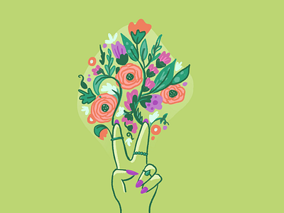 Peace + Color floral flowers hands peace procreatef