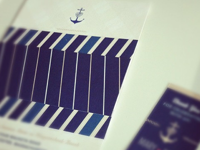 Nautical nautical proof wedding invitation