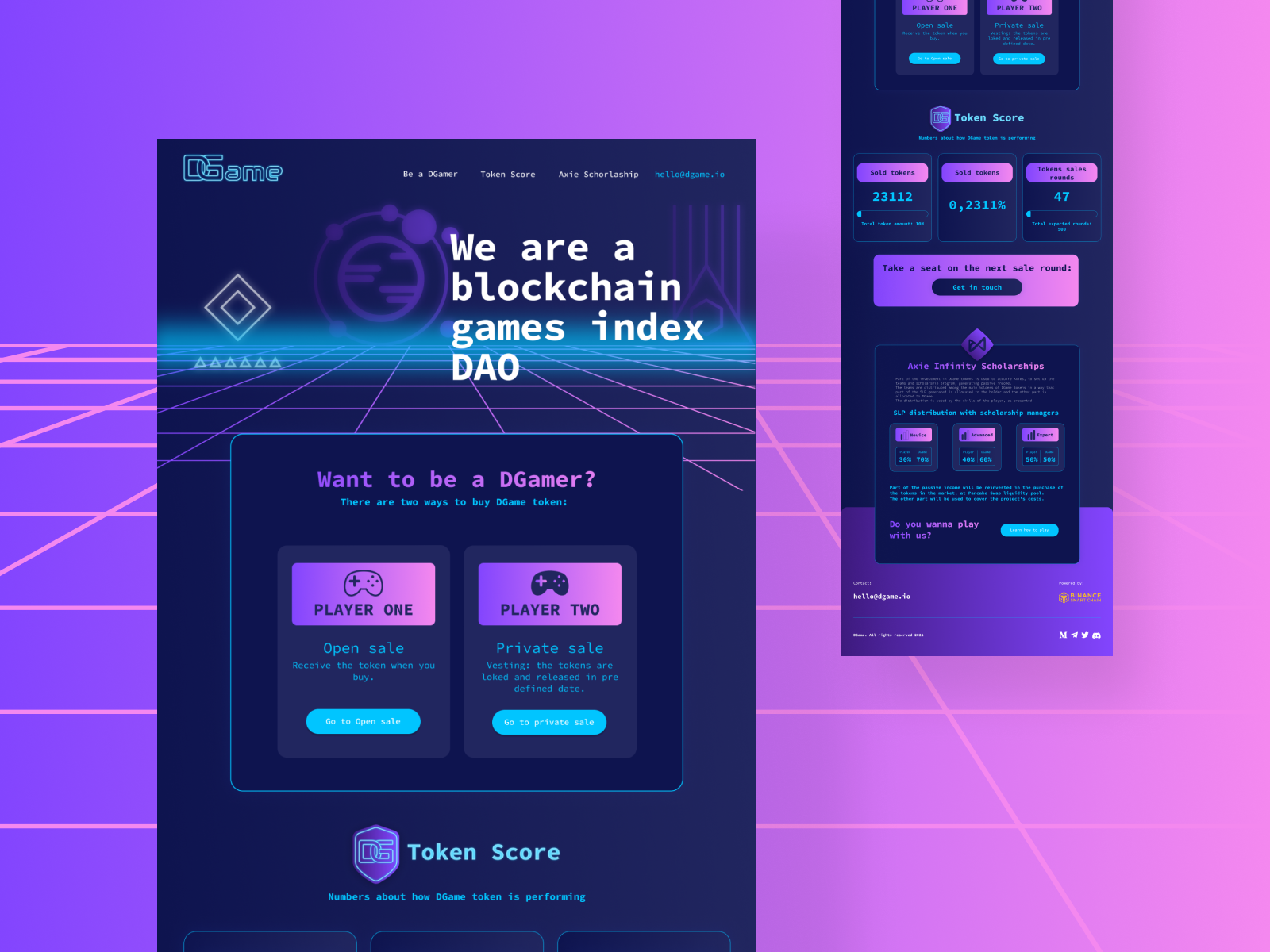 Blockchain game index landing page by Diogo Carvalho on Dribbble